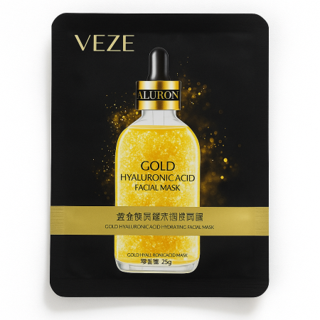 Маска для лица тканева с биозолотом Veze, 25 гр.