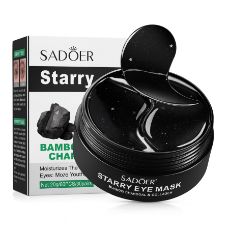 Патчи для век с бамбуковым углём Sadoer, 60 шт./ 80г.