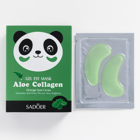 Набор масок патчей для век SADOER, 7,9г/7 шт. коллаген+алоэ