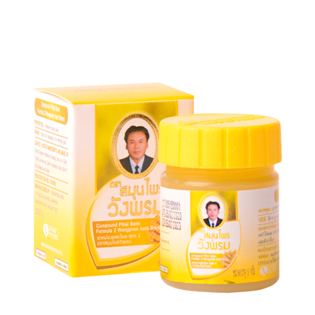 Мазь (фитобальзам) для тела желтый от мышечной боли Wangprom, 5 г